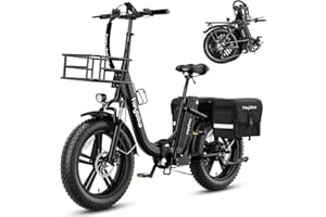 Heybike Ranger Electric Bike for Adults with 48V 15Ah Removable Battery, Peak 1000W Motor Ebike, [65 Miles 28MPH] 20" x 4.0 Fat Tire Folding Electric Bicycle, Step-Thru E Bike with Dual Suspension
