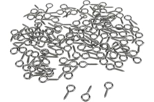 LOVEIYSP Lovelysp-0.67 inch Stainless Steel Eye Screws; Eye Hook Screws ;Screws Eye; Sheep Eye Bolt Screws(Silvery) -120pieces