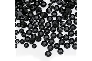 LUERBI 25000Pcs Black AB Rhinestones, SS10/SS16/SS20 Black Rhinestones Flatback, Black Crystal Rhinestones, Black Rhinestones Bulk, Black Rhinestones for Crafts, Black Rhinestones for Tumblers