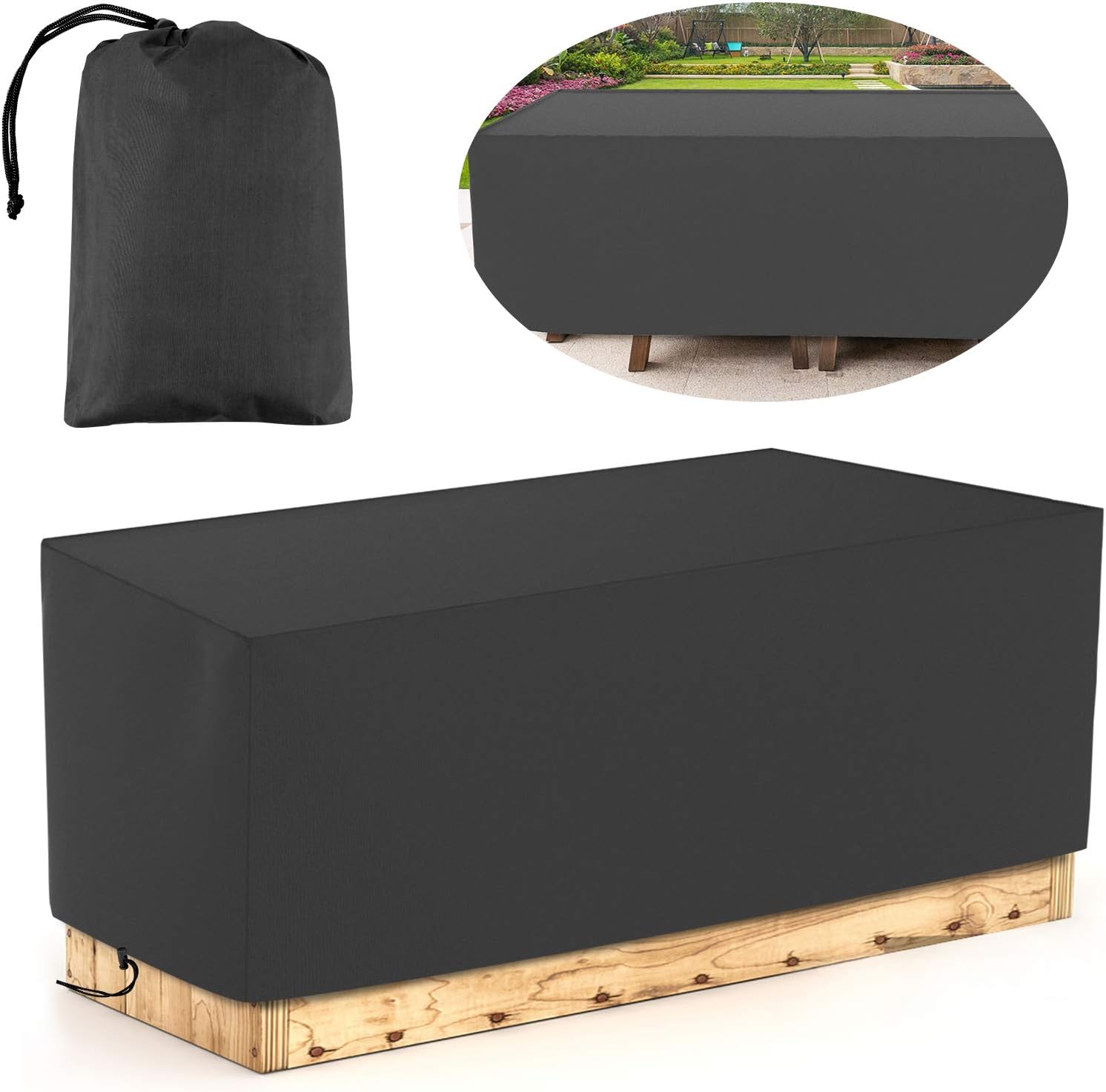 Homeriy Deck Box Covers Waterproof Quick Open Cover Top with Zipper for Keter Lifetime Suncast Rubbermaid : Garden & Outdoor