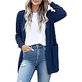 Lightweight Trendy Cardigan Sweaters for Women Open Front Casual Loose Spring Fall Outfits with Pockets