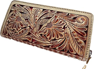 Amazon シルバーアクセサリー夢ロード カービングファスナー長財布 ファスナー長財布 カービングラウンドファスナー長財布 メンズ財布 長財布 レディース財布 シルバーアクセサリー夢ロード 財布