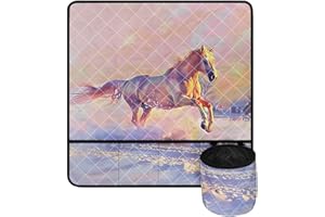 Psesaysky Cool Horse Sewing Machine Mat for Table to Reduce Noise Non Slip Sewing Machine Madam Sew with Pockets Durable Sewing Accessories