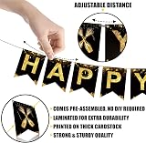 XNBTFK New Year 2025 Decorations Set, Black Gold Banner & Balloons view 2