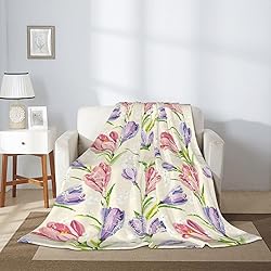 Jbofyee Spring Summer Flowers Throw Blankets All