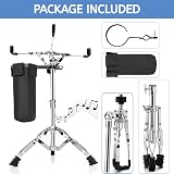 YOUEON Snare Drum Stand with Stick Holder, Double Braced Tripod 10-14 in view 6