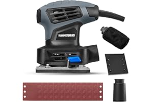 Hammerhead 2.0-Amp 1/4 Sheet Palm Sander with 12pcs Sandpaper– HAPS020