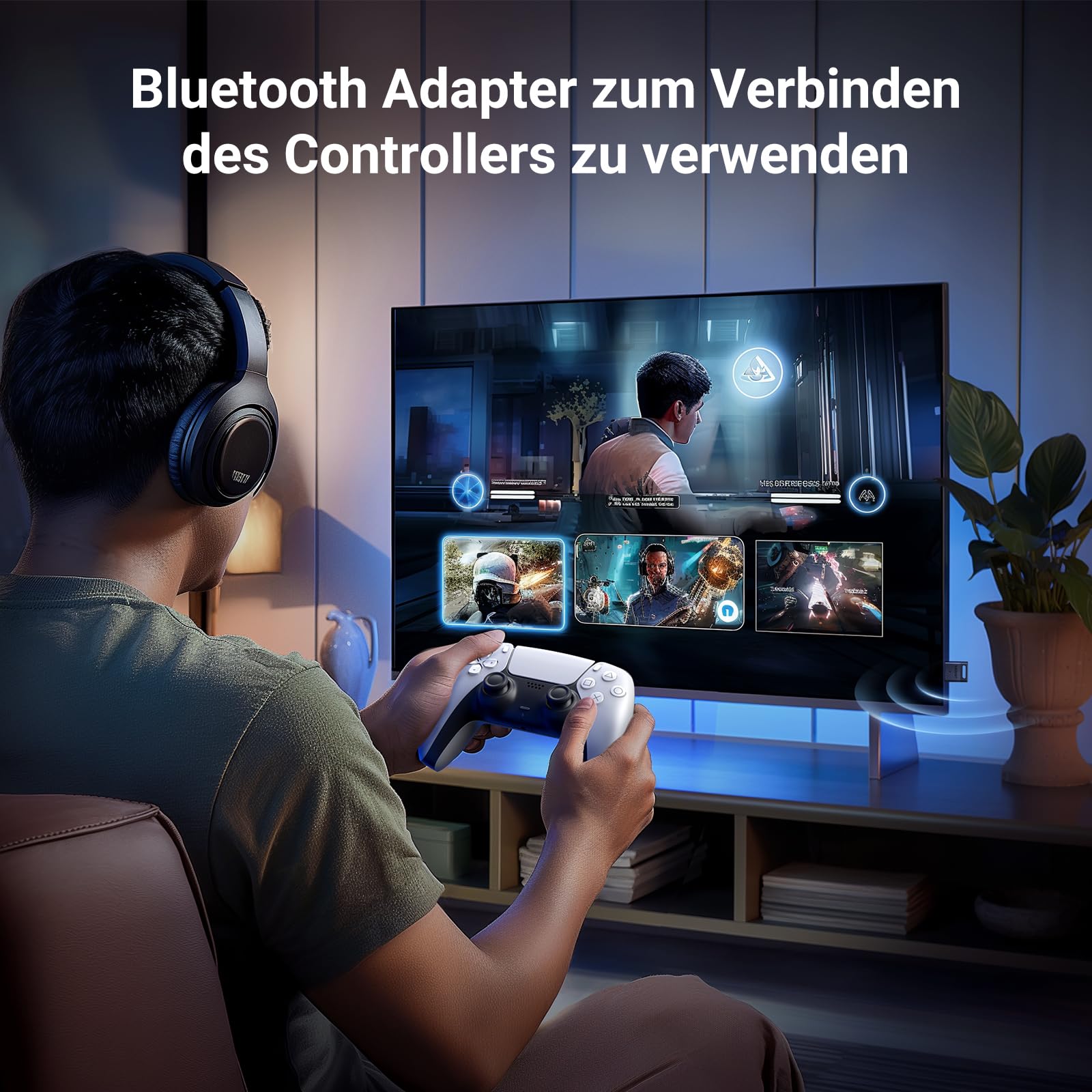 UGREEN Bluetooth Adapter 5.3 für PC, USB Dongle für Desktop, Computer, Laptop, Stick Unterstützt Windows11/10/8.1, Plug und Play 7