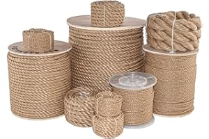 SGT KNOTS Twisted ProManila Rope - UnManila, Twisted 3 Strand Outdoor Rope, Lightweight Synthetic Rope for DIY Projects, Marine, Commercial (1" x 25ft)