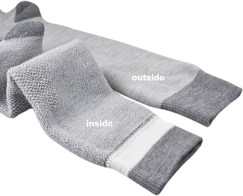 ZIONOR Ski Snow Socks High Knee Merino Wool Warm Plush Padded Elastic Fast Dry for Men Women Skiing Snowboarding : Clothing