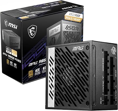 MSI MPG A850G PCIE5 850W PSU 80 Plus Gold ATX 3.0 Fully Modular UK