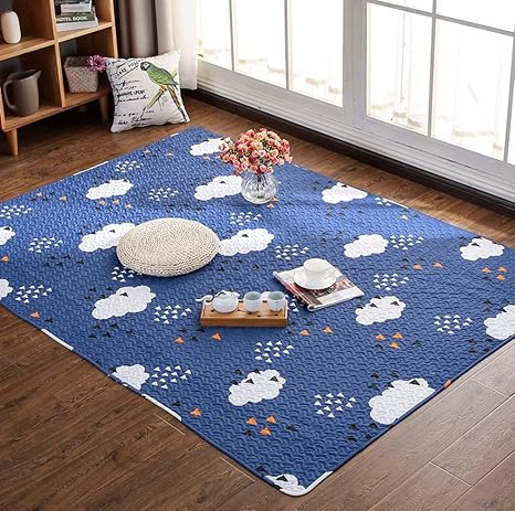 Amazon 夏用ラグ 1 210cm 和風 キルティング 繋ぎ目なし ベビー マット ラグ コットン プレイマット 180 210cm 洗える 丸洗い タイプ 韓国風 リビングマット フォト 寝相アート 昼寝アート 洗濯機可 軽量 滑りにくい 可愛い 夏ラグ ラグ カーペット オンライン通販