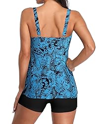 Yonique Women 2 Piece Flowy Tankini Swimsuits