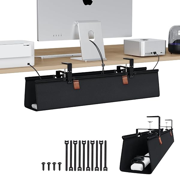 ZILINK NO DRILL UNDER DESK CABLE MANAGEMENT TRAY...
