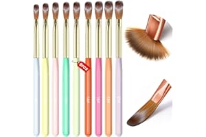 MAGIC ARMOR 9PCS Acrylic Nail Brush Set,Nail Art Brushes Set Nail Art Design Pen Painting Tools Fingernail Brush for Acrylic Powder Application Nail Extension 3D Carving Size 4/6/8/10/12/14/16/18/20