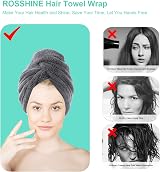 ROSSHINE Microfibre Hair Towel Wrap 3 Pack 65x25cm Turban Quick Dry view 4