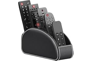 Remote Control Holder, SDYANLY Faux Leather Caddy/storage/Tray for Remote Controllers, Reading Glasses, Office Supplies, Make