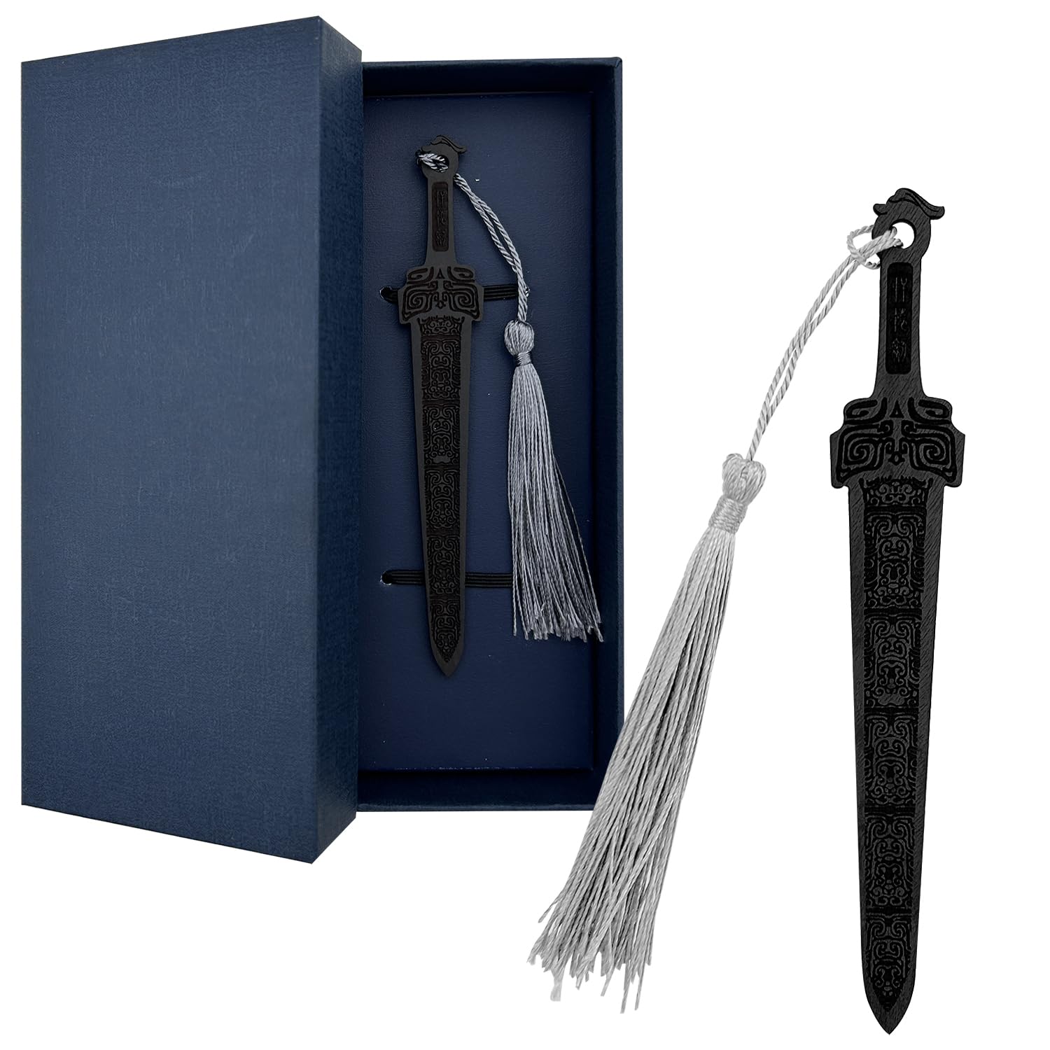 Wooden Sword Bookmark for Men & Women Boxes, Creative Vintage Style, Handmade Wooden Book Mark, Reading Page Markers (3)