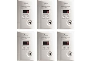 Kidde KN-Copp-3 Nighthawk Plug-in Carbon Monoxide Alarm with Battery Backup and Digital Display, 6-Pack