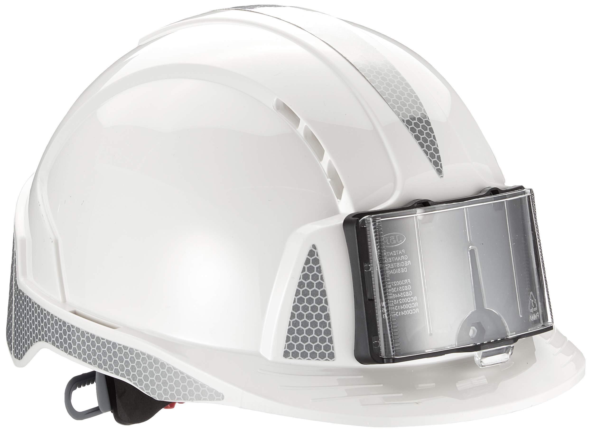 JSP - EVO Lite Safety Helmet Mid Peak Vented CR2 and ID Badge Holder White (AJB170-D00-100)