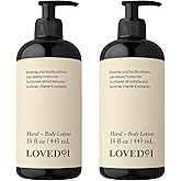 Loved01 Hand & Body Lotion, John Legend Skincare, Fragrance-Free, Daily Lightweight Cream, Oprah's Favorite Things, Formulated with Shea Butter & Vitamin E, 2-Pack (15 oz each)