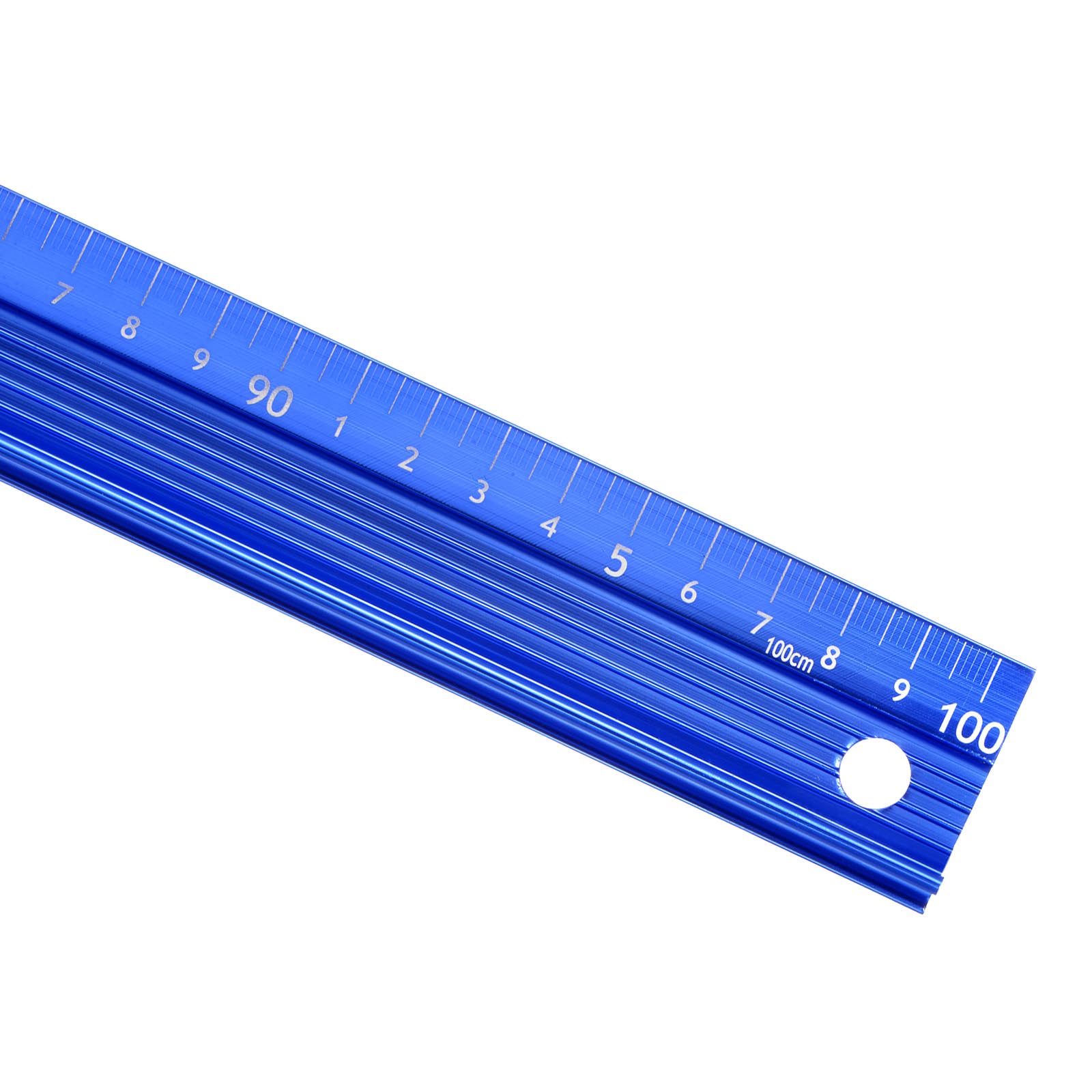 Kozelo Aluminum Alloy 100cm Precision Ruler - Blue, 1mm, 35mm Width, 12.5mm Thickness, Office Use