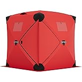 DEXSO Insulated Ice Fishing Tent, Portable Pop-Up Shelter for 3-4 Person, Durable Weather-Resistant Ice Fishing Tent, Easy Se