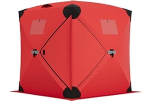 DEXSO Insulated Ice Fishing Tent, Portable Pop-Up Shelter for 3-4 Person, Durable Weather-Resistant Ice Fishing Tent, Easy Se