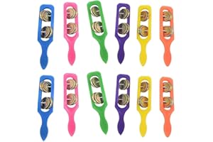 Zugar Land - 24 Cymbals with Plastic Handles (5") - Kids Party Supplies, Preschool Musical Instruments, Noisemakers (24 Pack, Multicolor)