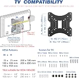 RFIVER Universal Swivel TV Stand Table Top 23-43 inch 30kg Glass Base view 6