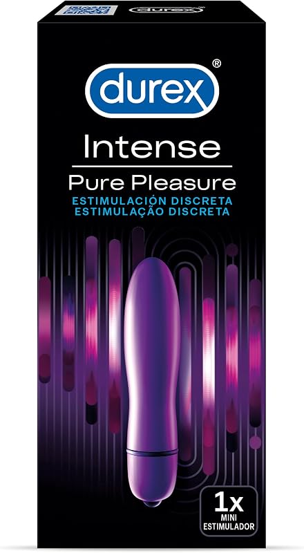 Durex mini vibrador intenso orgásmico puro prazer, vibrador clitoriano para mulheres 1 unidade (pacote com 1)