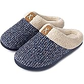 ULTRAIDEAS Women's Indoor Bedroom Slipper with Memory Foam, Gift for Women, Wool-Like House Shoe with Anti-Skid Rubber Sole for Ladies