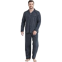 thumbnail image 2 of Global Men Flannel Pajama Set Dark Blue Color GLOBAL Men's 100 2 of 13