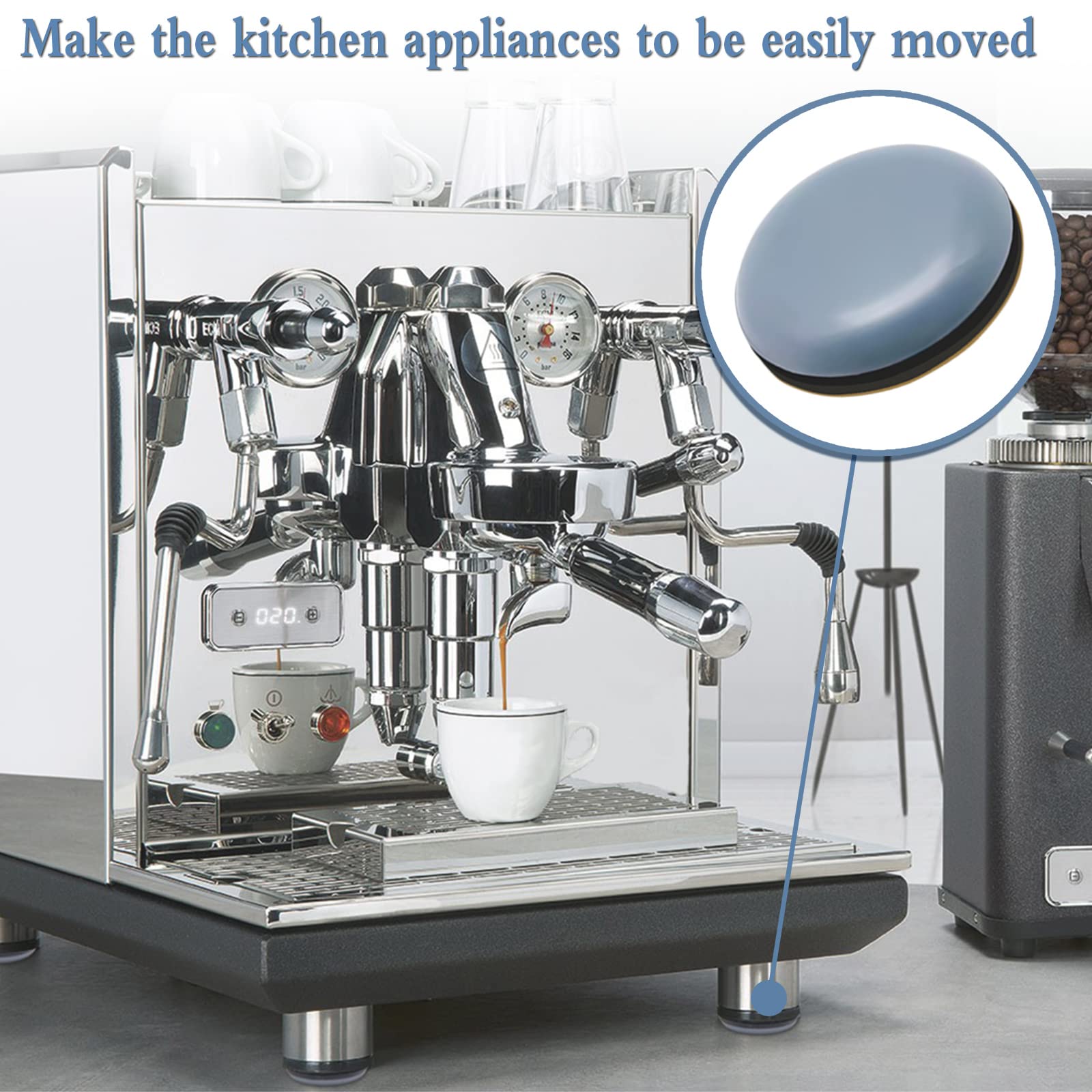 Kitchen Appliance Sliders, ELEMGULY 16 Pack DIY Adhesive Magic Telfon Self Stick Sliders Sliding Tray for Most Coffee Makers, Blenders, Air Fryers, Pressure Cooker,Stand Mixers