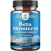 Natures Craft Plant Sterols Complex with Beta Sitosterol - 500mg Beta-Sitosterol Sterols and Stanols Supplement for Prostate Support - Prostate Health Supplement for Men - 60 Tablets