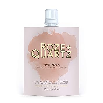 Amazon Com Roze Quartz Hair Mask For Dry Damaged Hair Deep Conditioning Hair Mask For Color Treated Hair All Hair Types Paraben Sulfate Free Vegan Hair Conditioning Treatment For Damaged