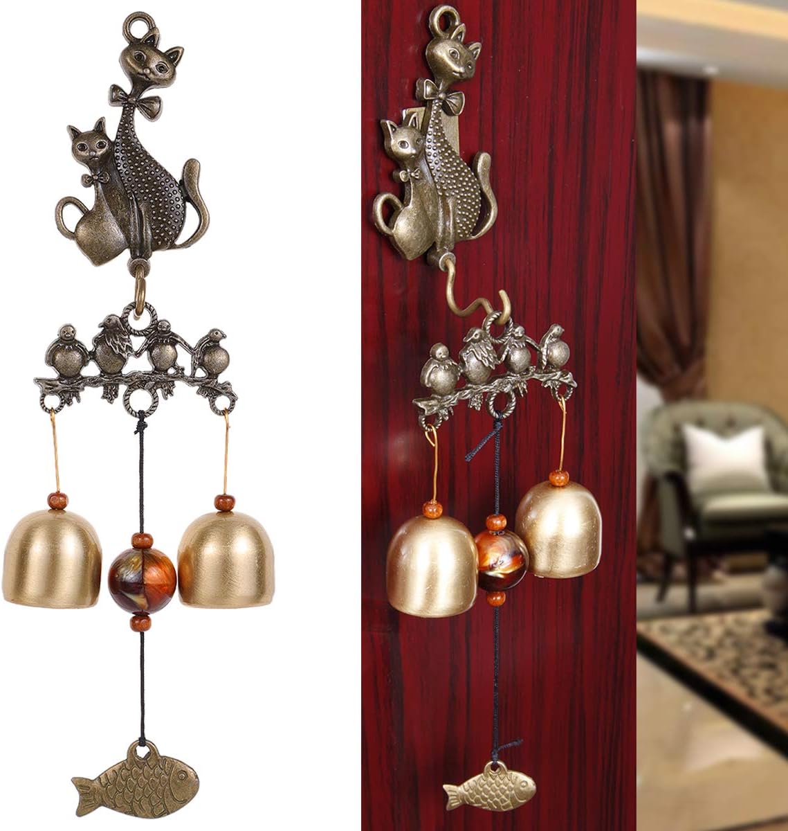 Cat Doorbell, Cats Shopkeepers Doorbells, Wall Mounted