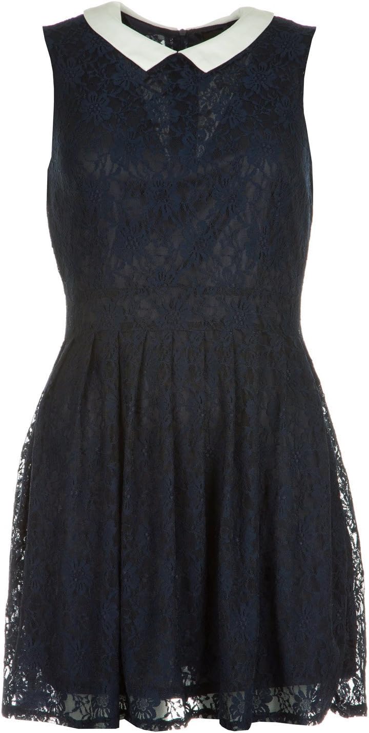 Iska Women's Lace Collar Dress Blue 10