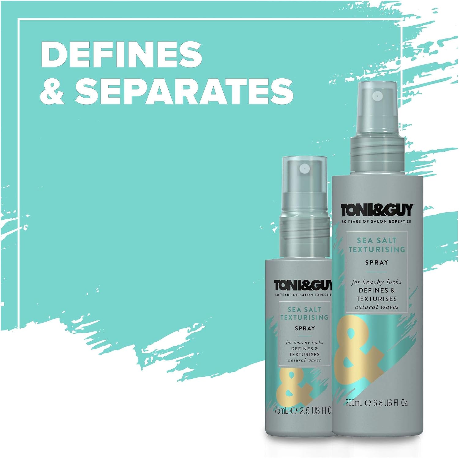 Toni & Guy Sea Salt Texture Spray, Hair Spray that Defines and Texturises Natural Waves - Image 3