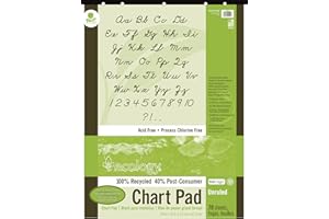 PACON Ecology Recycled Chart Pad, Unruled, 24 x 32 Inches, 70 Sheets