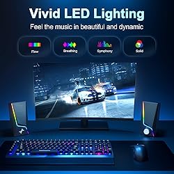 Computer Speakers, PC Speakers with 6 Lighting