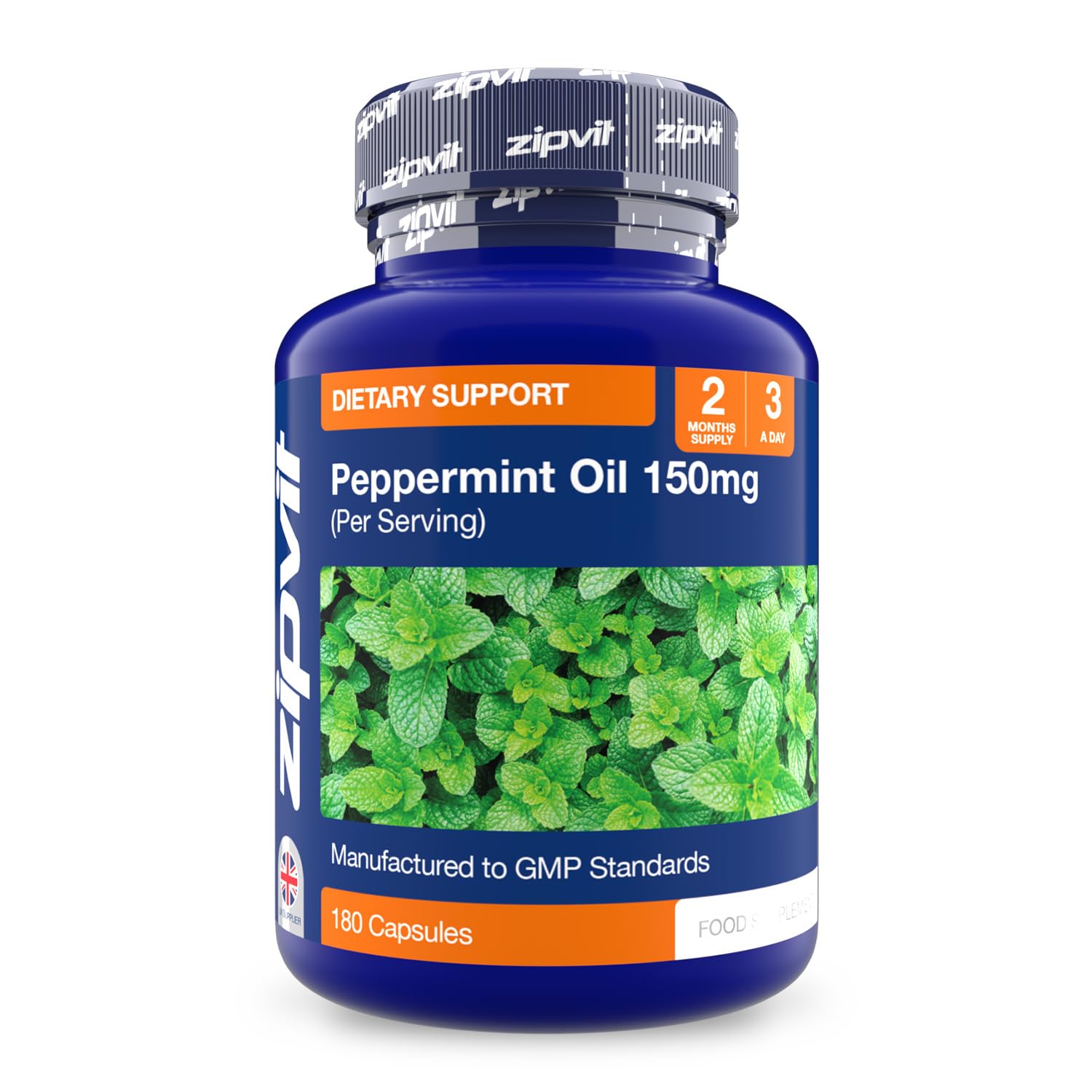 Zipvit Peppermint Oil Capsules 150mg, 180 Peppermint Capsules
