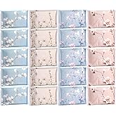 Tinlade 24 Packs Travel Size Tissue Pocket Slim Pack Facial 3 Ply Wallet Size Pocket Tissues for Travel Wedding Party Favors, 10 Sheets Each, 4 Styles(Flower)