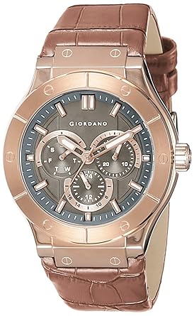 Giordano Analog Brown Dial Mens Watch - 1776-04