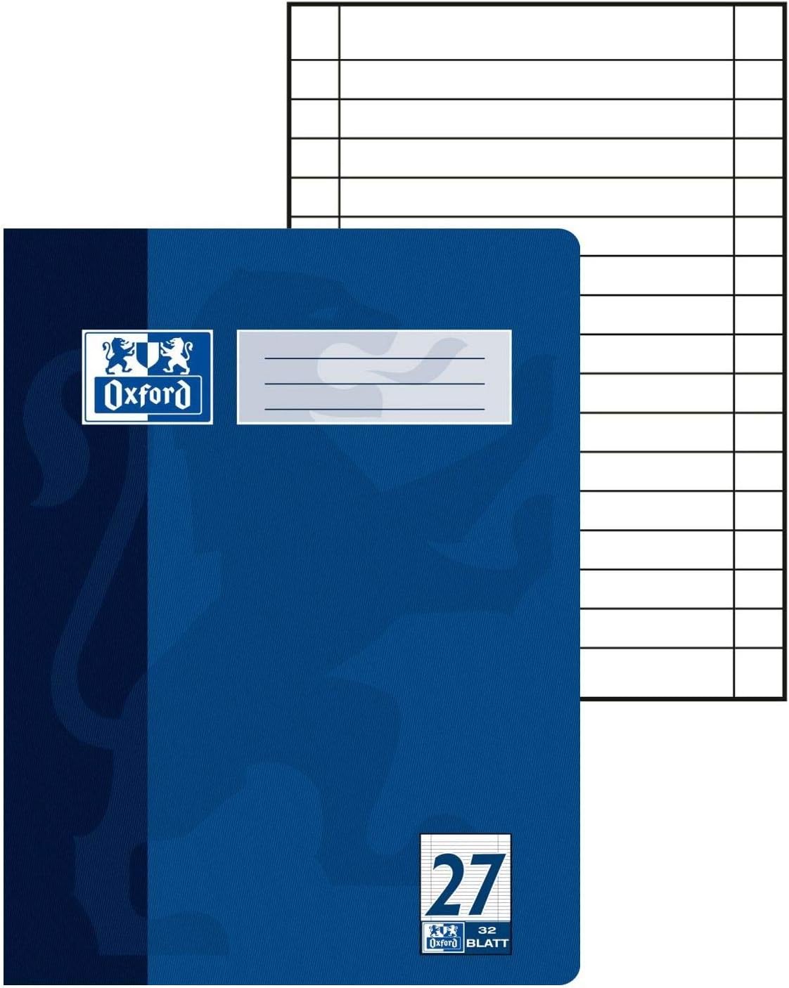 Oxford A4 School Exercise Book - 32 Pages 90 g/m² - Optic Paper Lines 27 - Lined with Double Margin Pack of 10 Pack of 10 - Image 4