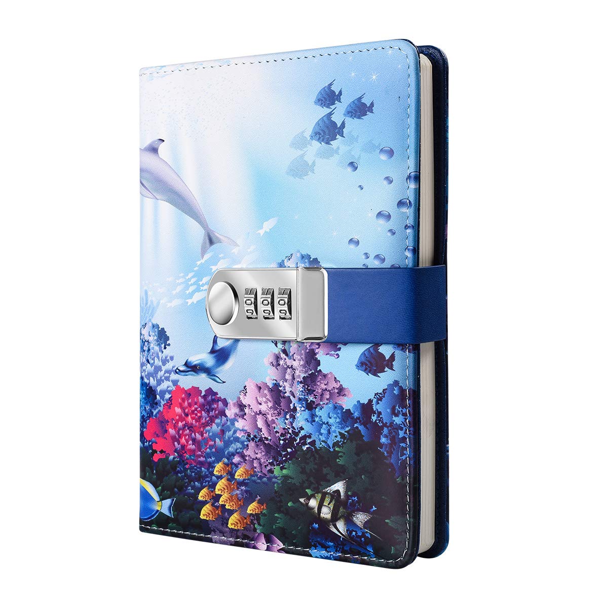 Lock Journal Combination Lock Writing Travel Diary Planner Organizer Digital Password Notebook Locking Journal Diary (style 2)