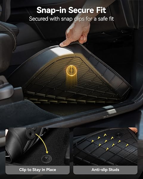 3W FLOOR MATS FIT TOYOTA CAMRY 2018-2024 FWD ONLY (NOT FOR HYBRID OR AWD), TPE ALL WEATHER CUSTOM FIT FLOOR LINER, 1ST AND 2ND ROW, BLACK(L/LE/SE/TRD/XLE/XSE)