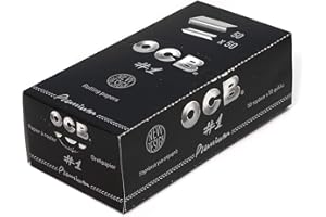 OCB Premium Black 1.0 Single Wide (36mm x 69mm) - 50 packs of 50 papers