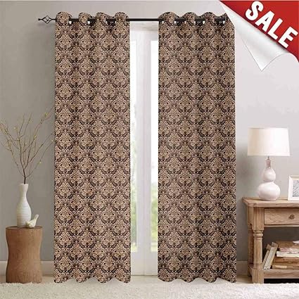 Amazon Com Hengshu Antique Room Darkening Wide Curtains Venetian