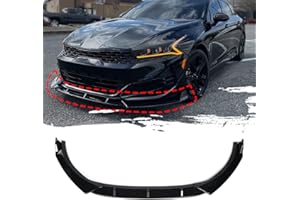 HHENGYISOUL Front Bumper Lip Fit for Kia K5 GT-Line 2020-2025,3 PCS Front Bumper Lip Body Kit Spoiler Compatible with 2020-2025 Kia K5 GT Line Front Splitter, Gloss Black